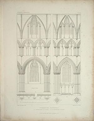 Image du vendeur pour Worcestershire. Worcester Cathedral, Compartment of Choir, Presbytery & Plans. mis en vente par theoldmapman