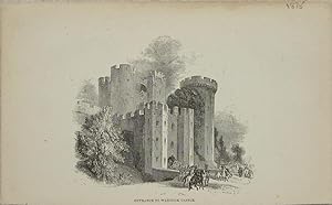 Bild des Verkufers fr Warwickshire. Warwick Castle. The entrance. zum Verkauf von theoldmapman