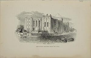 Bild des Verkufers fr Warwickshire. Kenilworth Castle Restored (from the Lake). zum Verkauf von theoldmapman