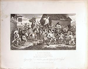 Seller image for Satirical Cartoon: Hudibras Plate XII. Hudibras encounters the Skimmington. for sale by theoldmapman