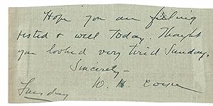 CLOSE OF AN AUTOGRAPH LETTER SIGNED BY AMERICAN ARMY OFFICER BRIGADIER GENERAL WILLIAM HORNER COC...