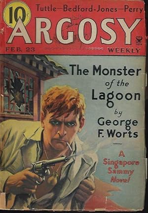 Imagen del vendedor de ARGOSY Weekly: February, Feb. 23, 1935 ("The Monster of the Lagoon") a la venta por Books from the Crypt