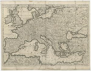 Antique Map of the Voyage of St. Paul by Schut (c.1760)