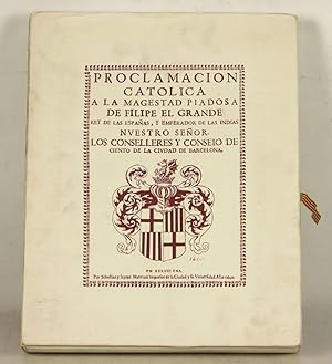 Imagen del vendedor de 7389 - PROCLAMACIN CATLICA. FACSMIL. GASPAR SALA. EDI. BASE. 2003. a la venta por Arte & Antigedades Riera