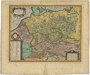 Antique Map of Germany by Blaeu (c.1630)