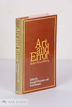 Seller image for ART AND ERROR: MODERN TEXTUAL EDITING for sale by Oak Knoll Books, ABAA, ILAB
