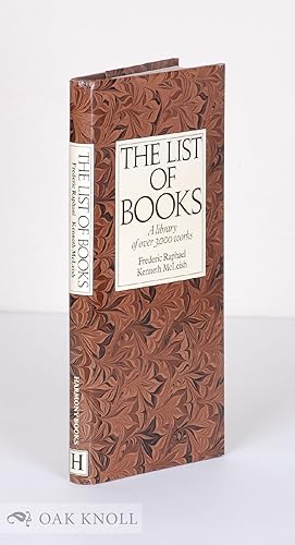 Imagen del vendedor de LIST OF BOOKS.|THE a la venta por Oak Knoll Books, ABAA, ILAB