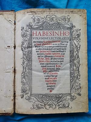 Immagine del venditore per Habes In Hoc Volumine Lector Optime diuina Lacta[n]tii Firmiani op[er]a nup[er] : Eiusde[m] Epitome. Carme[n] de Phoenice. Carme[n] de Resur. D[omi]ni. Habes etiam Joan. Chry. de Eucha. qua[n]dam expositionem [et] in eande[m] materia[m]. Lau. Val. sermone[m]. h[ab]es Phi. adhortatione[m] ad Theodo. [et] aduersus ge[n]tesTert. apologetico[n] h[ab]esq[ue] tabula[m] nouiter impressa[m]. venduto da Buch + Kunst + hommagerie Sabine Koitka