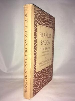 Seller image for Francis Bacon: The Essays or Counsels, Civil and Moral, of Francis Ld. Verulam - Viscount St. Albans for sale by Great Expectations Rare Books