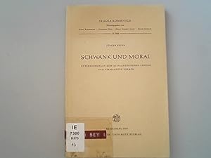 Bild des Verkufers fr Schwank und Moral. Untersuchungen zum altfranzsischen Fabliau und verwandten Formen. Studia Romanica. zum Verkauf von Antiquariat Bookfarm