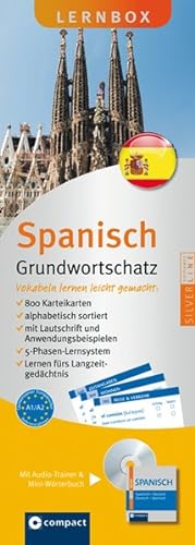 Spanisch Grundwortschatz - Compact Lernbox: 800 Vokabel-Karteikarten, MP3-CD & Mini-Wörterbuch Sp...