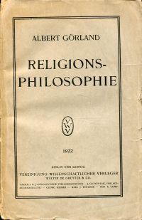 Bild des Verkufers fr Religionsphilosophie als Wissenschaft aus dem Systemgeiste des kritischen Idealismus. zum Verkauf von Bcher Eule