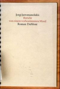 Seller image for Bericht von einem vorbestimmten Mord. Roman. for sale by Bcher Eule