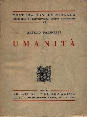 Bild des Verkufers fr Umanita' zum Verkauf von Librodifaccia