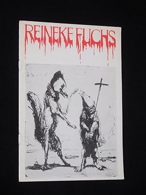 Bild des Verkufers fr Programmheft Theater der Freundschaft 1981/82. REINEKE FUCHS von Deicke, Zechlin (Musik). Regie: Joachim Siebenschuh, Ausstattung: Lothar Holler/ J. Siebenschuh, musikal. Ltg.: Hans Ostarek. Mit Andreas Dlling (Reineke Fuchs), Dieter Schaarschmidt, Karin Reif, Michael Scharffenberg, Annemarie Hummel, Gert Hnsch, Walter Wickenhauser zum Verkauf von Fast alles Theater! Antiquariat fr die darstellenden Knste