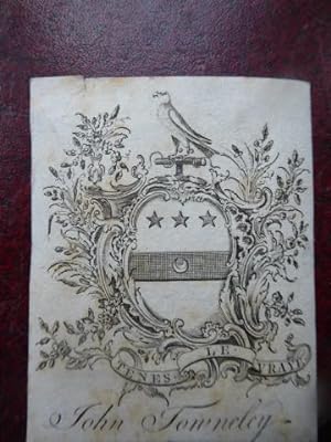 Armorial Bookplate of John Towneley. 18th Century