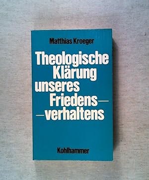 Imagen del vendedor de Theologische Klrung unseres Friedensverhaltens. Eine Zweireichelehre fr den Frieden a la venta por ANTIQUARIAT Franke BRUDDENBOOKS