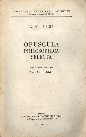 Opuluscules philosophiques choisis, 2 vol. (texte et traduction)