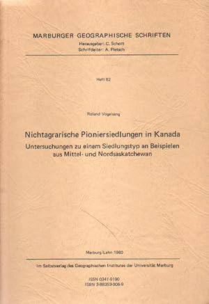 Seller image for Nichtagrarische Pioniersiedlungen in Kanada. for sale by Versandantiquariat Boller