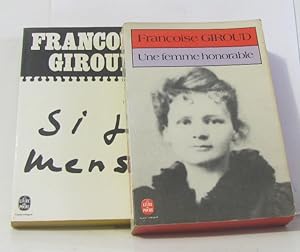 Image du vendeur pour Lot de 2 livres Une Femme Honorable - si je mens mis en vente par crealivres