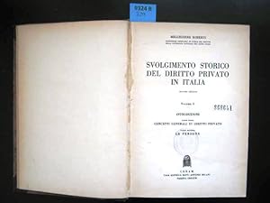 Svolgimento Storico del Diritto Privato in Italia. Volume I.