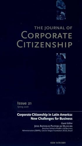 Image du vendeur pour Corporate Citizenship in Latin America : New Challenges for Business- a Special Theme Issue of the Journal of Corporate Citizenship mis en vente par GreatBookPrices