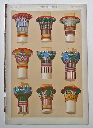 Egyptian 3* Pl. 6 Chromolithograph (Grammar of Ornament 1868)