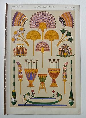 Egyptian 2 Pl. 5 Chromolithograph (Grammar of Ornament 1868)