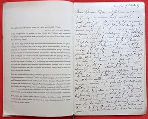 Bild des Verkufers fr Der faksimilierte Brief von Justus von Liebig an Friedrich Whler zum Verkauf von ANTIQUARIAT H. EPPLER