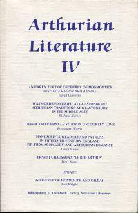 Bild des Verkufers fr Arthurian Literature, Volume IV. zum Verkauf von Bcher Eule