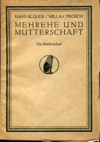 Seller image for Mehrehe und Mutterschaft. Ein Briefwechsel. for sale by Bcher Eule