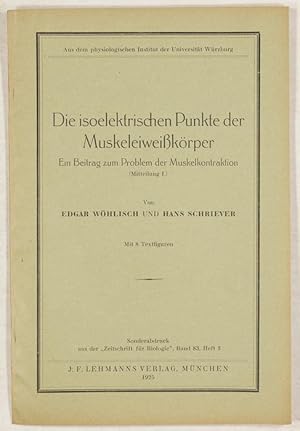 Die isoelektrischen Punkte der Muskeleiweißkörper. Ein Betrag zum Problem der Muskelkontraktion. ...