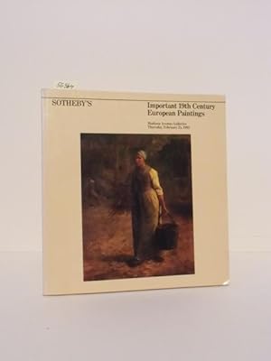 Bild des Verkufers fr Important 19th Century European Paintings. Sale 25. Febr. 1982, ref. `Sale 4808M`. zum Verkauf von Kunstantiquariat Rolf Brehmer