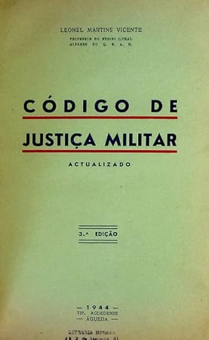 CÓDIGO DE JUSTIÇA MILITAR.