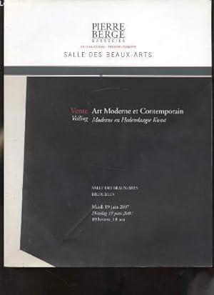 Bild des Verkufers fr SALLE DES BEAUX-ARTS - VENTE ART MODERNE ET CONTEMPORAIN - MARDI 19 JUIN 2007 - 19H00 zum Verkauf von Le-Livre