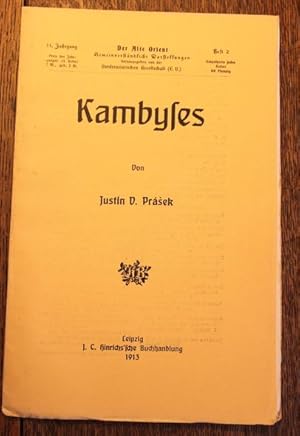 Kambyses 14 Jahrgang 1913 Heft 2.