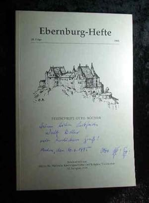 Ebernburg-Hefte 29. Folge Jahrgang 1995. Festschrift Otto Böcher. Sonderdruck aus Blätter für Pfä...