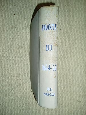 Volontà : Rivista anarchica mensile : Anno VIII : n. 1- 12 [ 1 maggio 1954 - 15 aprile 1955 ]