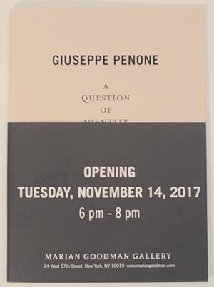 Seller image for Giuseppe Penone: A Question of Identity for sale by Jeff Hirsch Books, ABAA