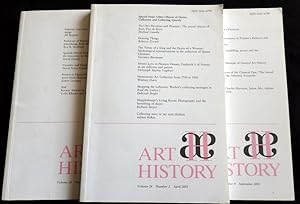 Art History. Journal for Art Historians. 3 Issues Nos 1,2, & 4 for 2001. Volume 24.