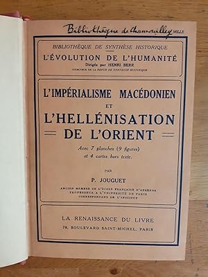 Seller image for L IMPRIALISME MACDONIEN ET L HLLNISATION DE L ORIENT. dition revise. for sale by Librairie Sainte-Marie