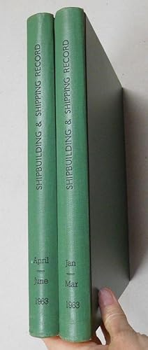 Immagine del venditore per Shipbuilding and shipping record. Volume 101, January - March 1963 + April - July 1963. 2 Bnde. 2 volumes. venduto da Antiquariat Martin Barbian & Grund GbR