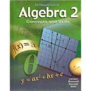 Seller image for Holt Mcdougal Concepts and Skills : Student Edition Algebra 2 2008 for sale by eCampus