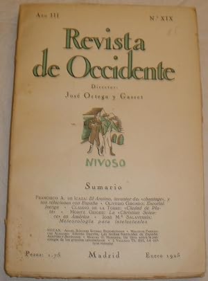 Imagen del vendedor de Revista de Occidente. N XIX. enero 1925. a la venta por Aaromadelibros