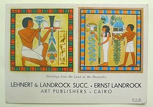 Imagen del vendedor de Lehnert and Landrock Succ. Ernst Landrock Art Publishers, Cairo. Publicity card advertising 'Artistic Views' of Egypt , Palestine, Tunisia, Algeria, Italy etc. Cameras. a la venta por Roe and Moore