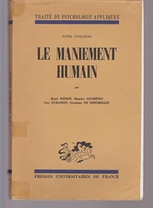 Imagen del vendedor de LE MANIEMENT HUMAIN. LIVRE CINQUIME a la venta por LIBRERIA TORMOS