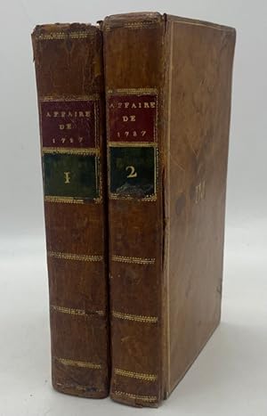 Image du vendeur pour Affaires de 1787 mis en vente par Librairie Historique F. Teissdre