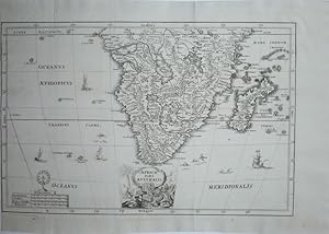 Südafrika und Madagaskar - Africae pars Australis. Kupferstich aus Scherer, Heinrich: Atlas Novus...