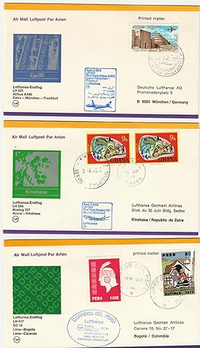 Sammlung von 56 Erstflugbriefen der Lufthansa aus dem Jahre 1978.