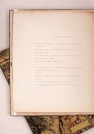 "Coqs de Bruyère" : poème autographe de jeunesse « et seront-ce coquetteries / de péril / ou de c...